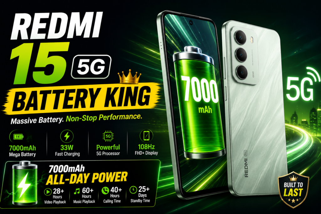 Redmi 15 5G – Battery King